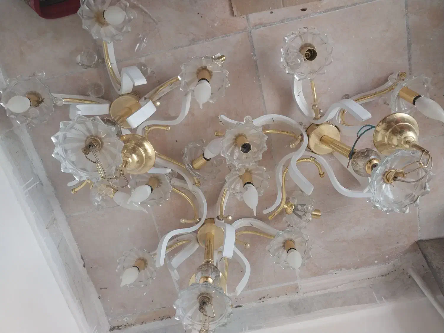 ۳ عدد لوستر یک شکل پنج شاخه|لوستر و چراغ آویز|کرمانشاه, |دیوار