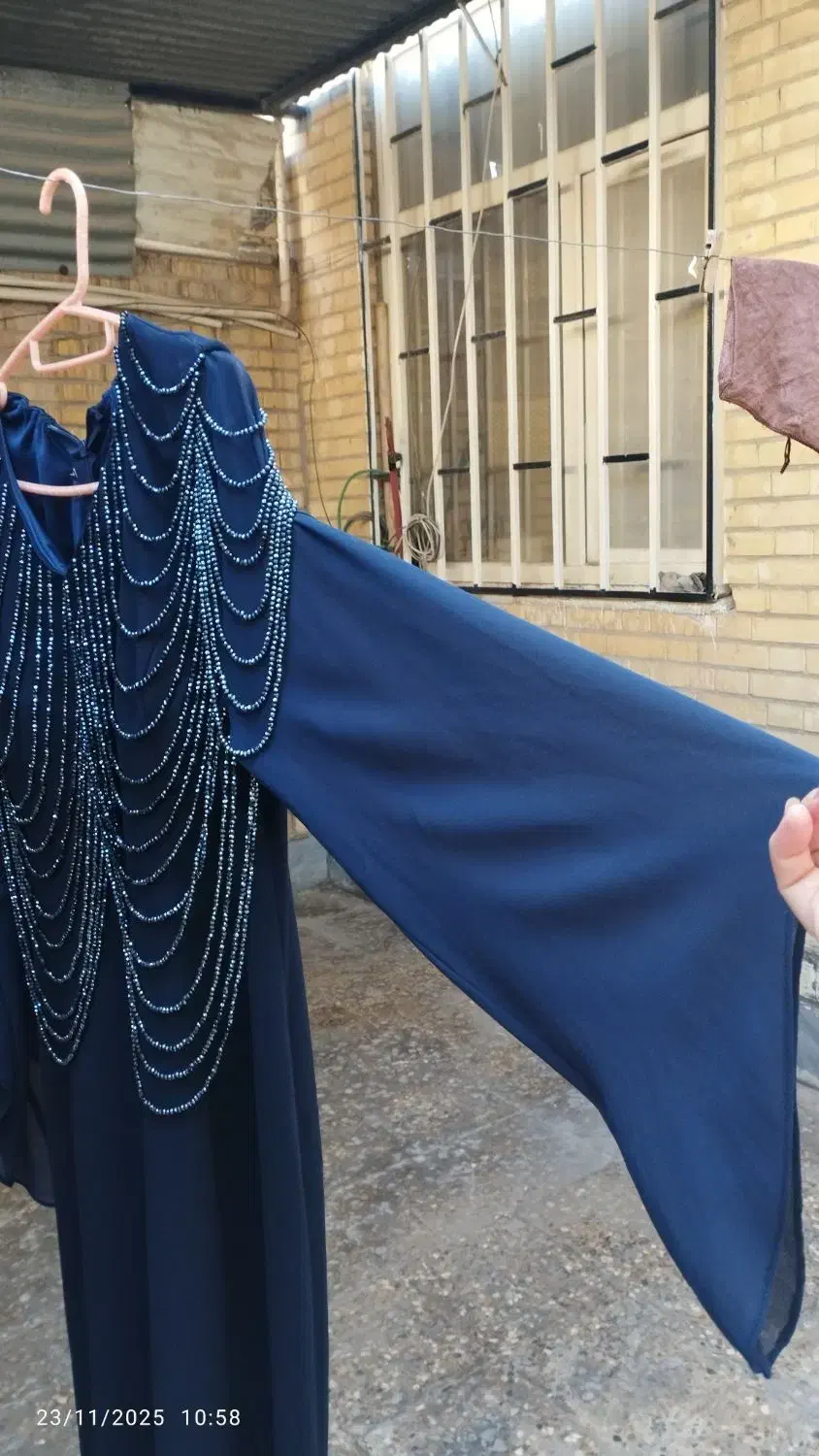 مجلسی سرمه ای شیک منجق دوزی سایز۵۰ـ۵۲|لباس|بندر ماهشهر, |دیوار