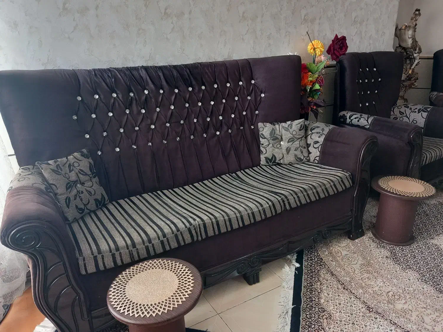 مبل ۹ نفره با میزجلو مبلی و عسلی|مبلمان خانگی و میز عسلی|سمنان, |دیوار