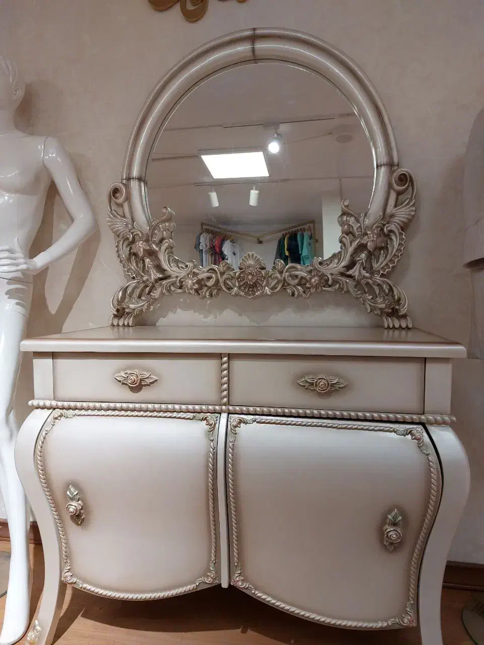 آینه و کنسول ویترین چوب|بوفه، ویترین، کنسول|تهران, جردن|دیوار