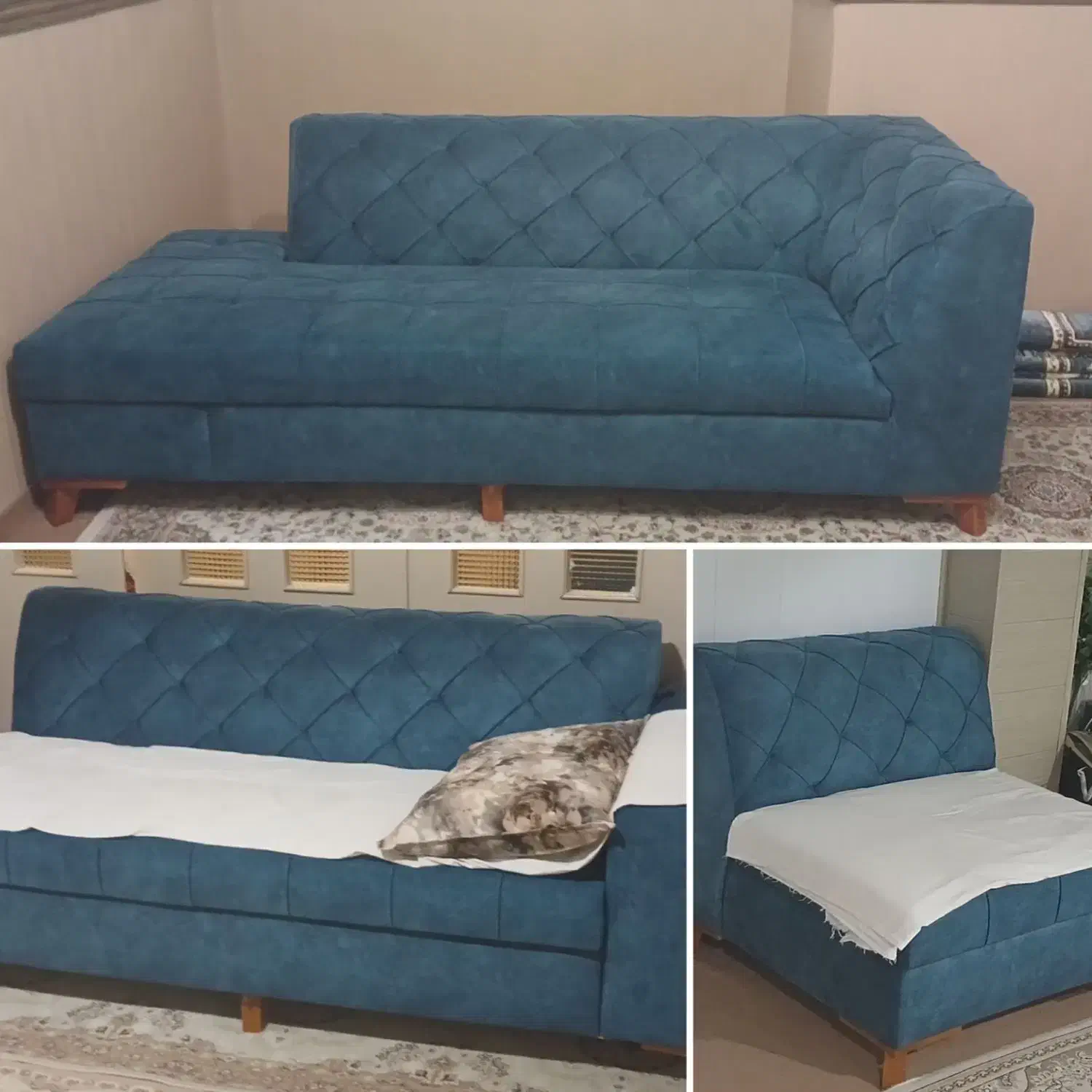 مبل ۸ نفره مدل ال|مبلمان خانگی و میز عسلی|گمیشان, |دیوار