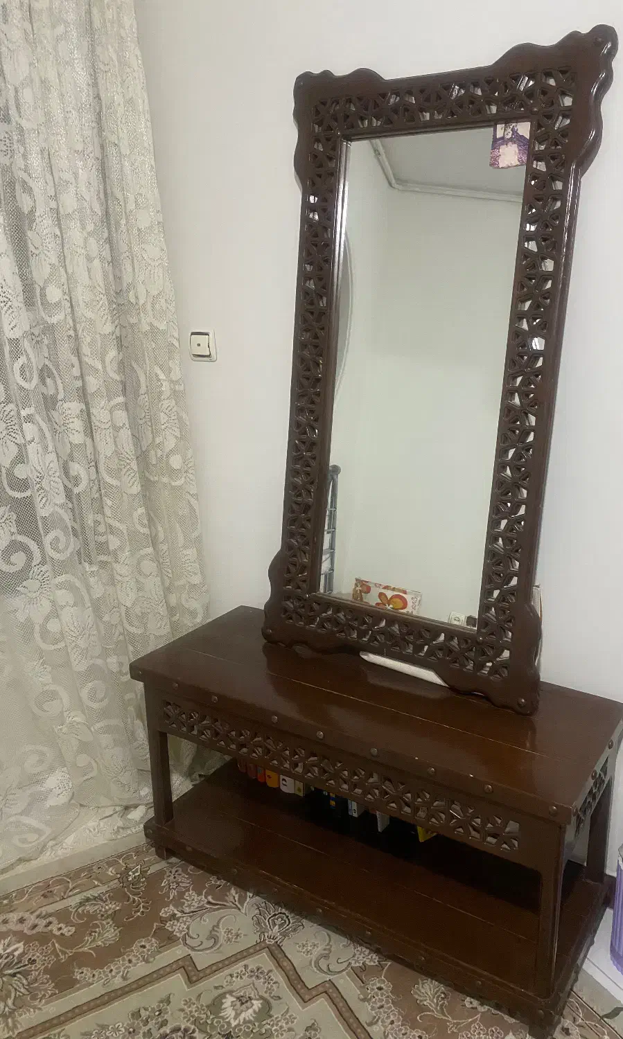آیینه قدی به همراه میز کتابخانه|آینه|اراک, |دیوار