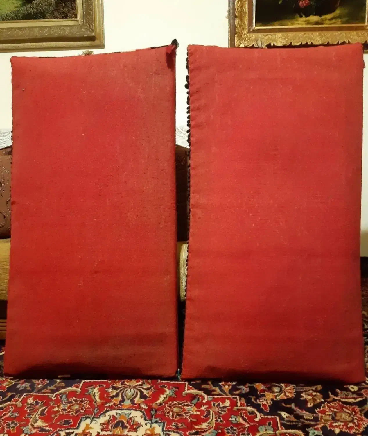 پشتی ترکمنی دستباف کاملا نو - سه عدد|پشتی|کرمانشاه, |دیوار