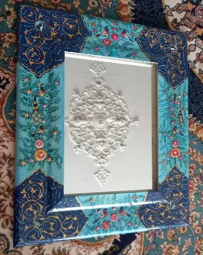 آینه باطرح مینا کاری|آینه|شهرکرد, |دیوار