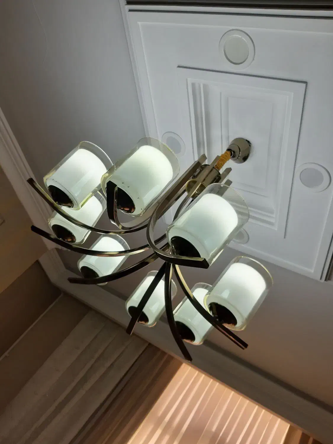 لوستر استیل رنگ برنز|لوستر و چراغ آویز|رباطکریم, رباطکریم|دیوار