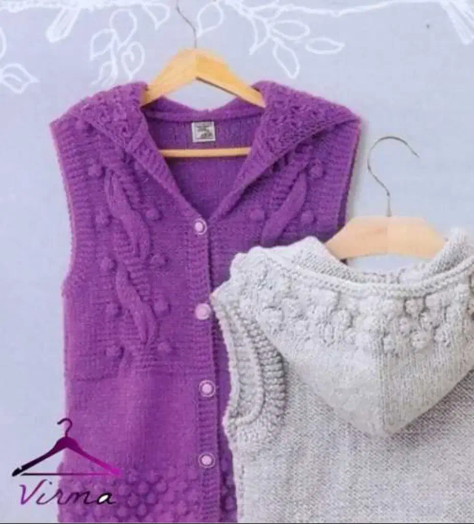 جلیقه بافتنی بنفش|لباس|زنجان, |دیوار