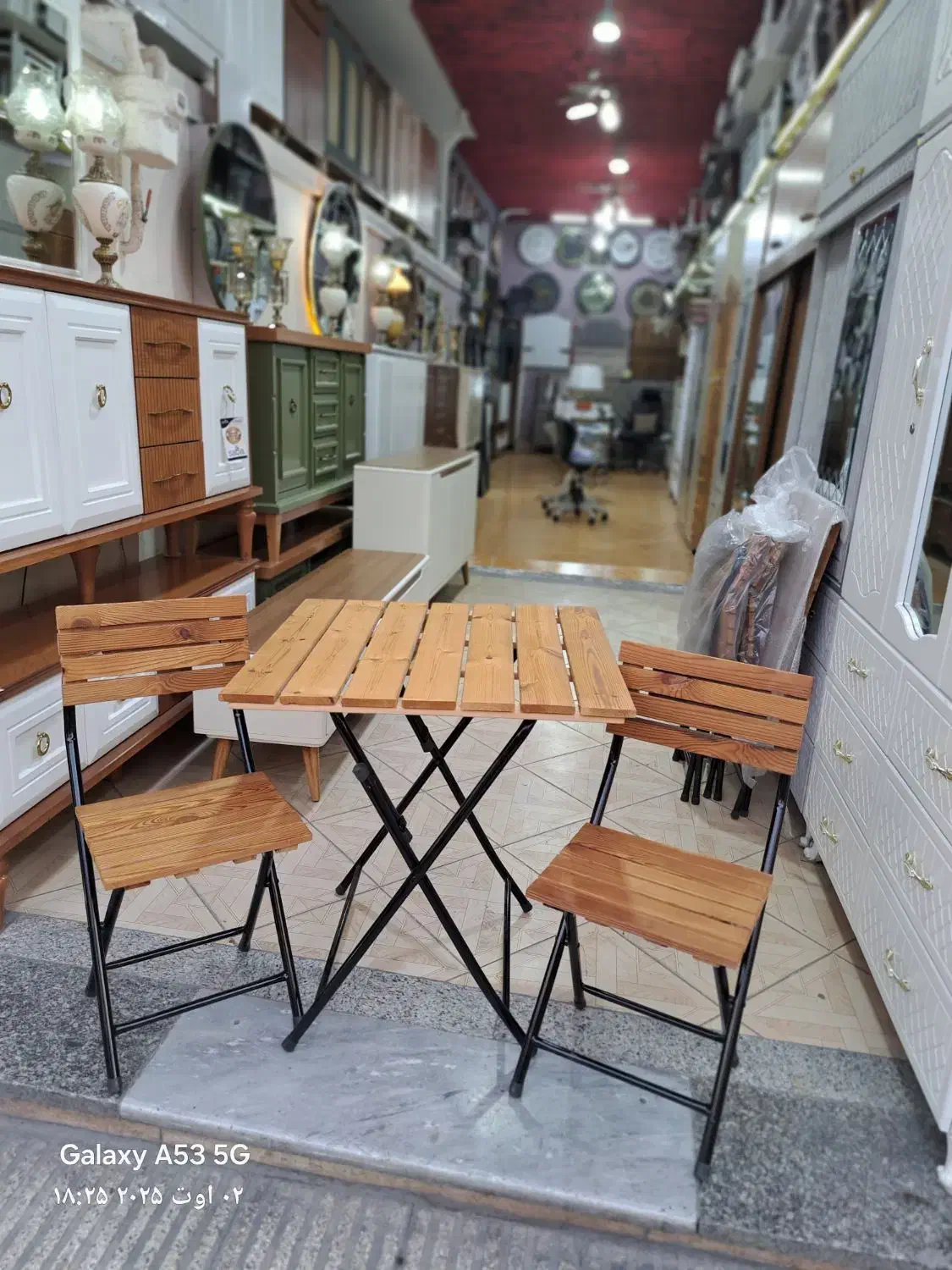 میز نهار خوری دو نفره چوبی ضد آب تاشو|میز و صندلی غذاخوری|قرچک, محمد آباد|دیوار