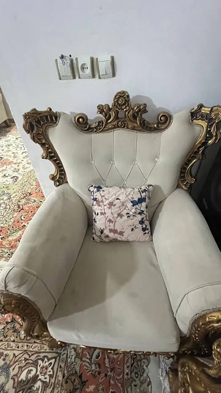 مبل استیل کرم رنگ|مبلمان خانگی و میز عسلی|گنبد کاووس, |دیوار