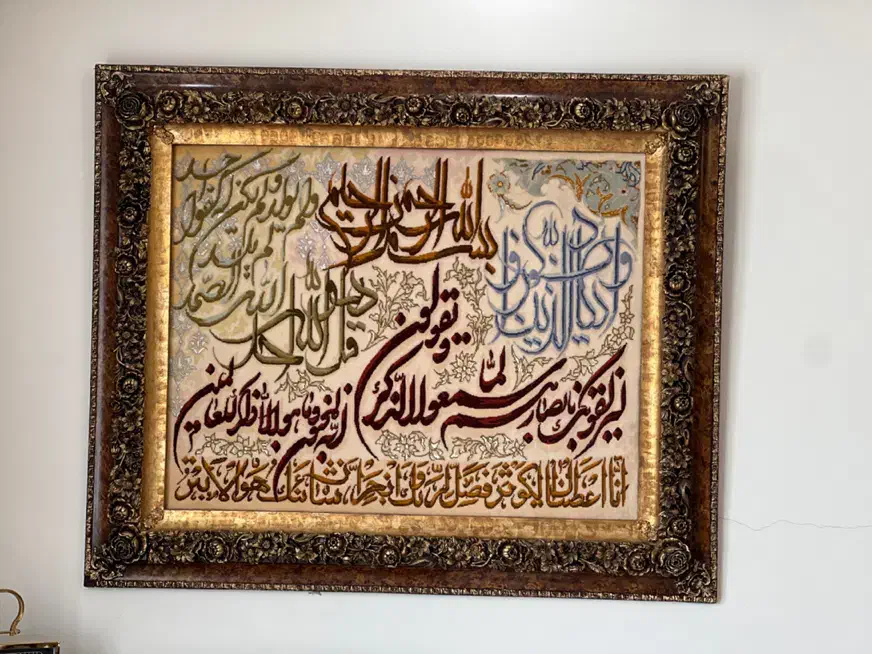 تابلو فرش دستباف تبریز همراه باقاب نفیس|تابلو فرش|تهران, صادقیه|دیوار