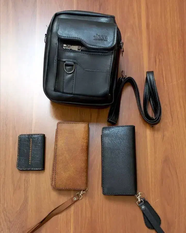 کیف چرم 4 تکه مدل jeep|کیف، کفش، کمربند|بوشهر, |دیوار