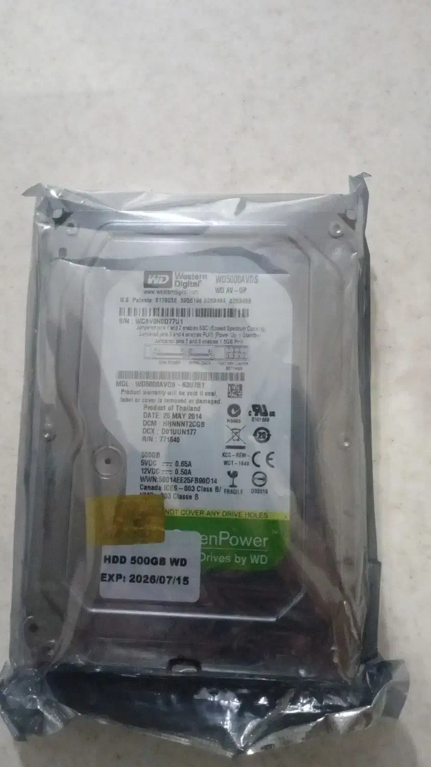 هارد 500 گیگ|قطعات و لوازم جانبی رایانه|زنجان, |دیوار