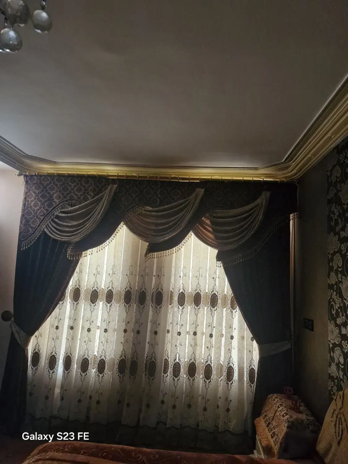 پرده رنگ قهوه ای ‌‌‌‌قیمت ۶میلیون|پرده، رانر، رومیزی|کازرون, |دیوار