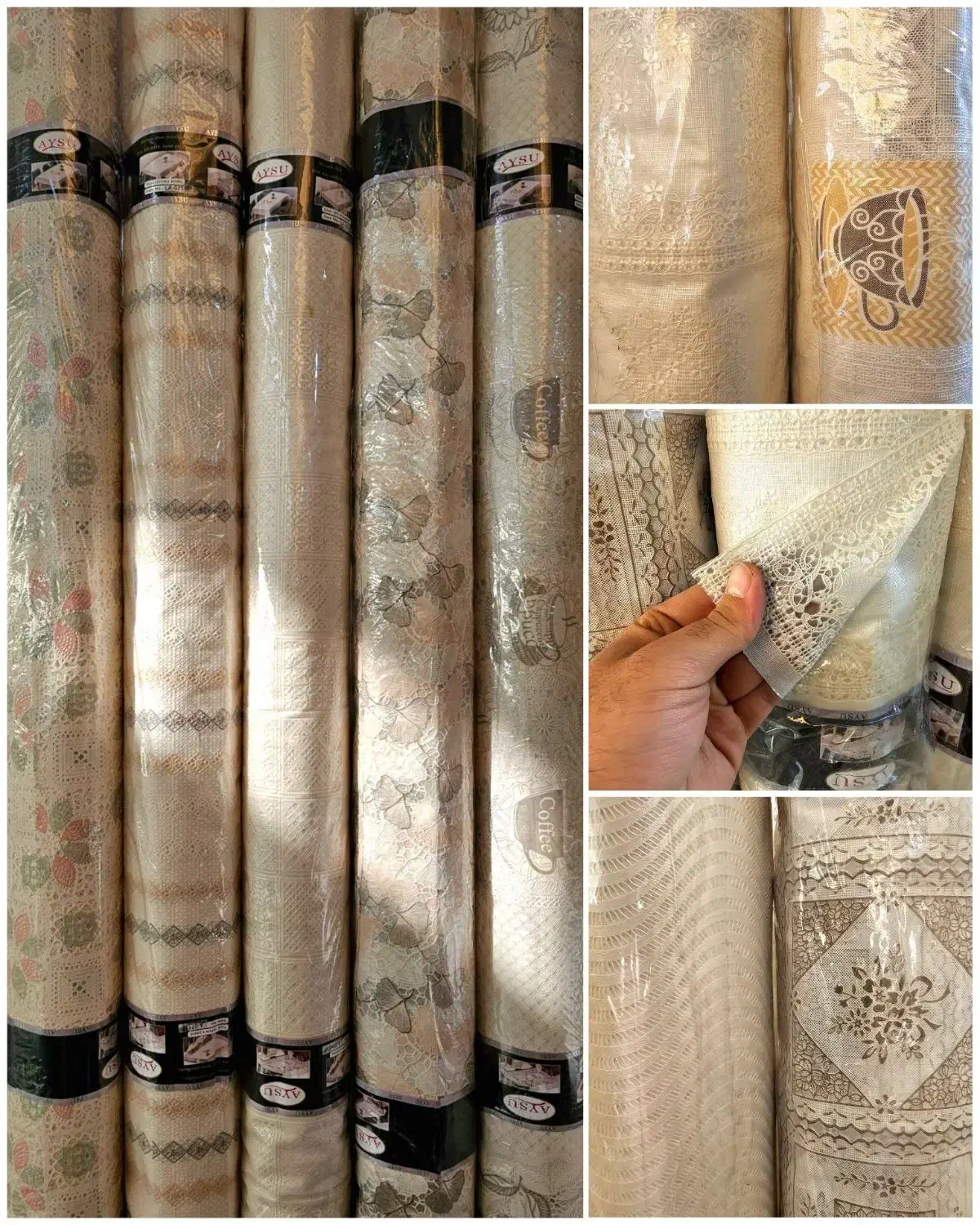 فروش سفره طلق برچسب دستمال... به قیمت عمده|سفره، حوله، دستمال آشپزخانه|اردبیل, |دیوار