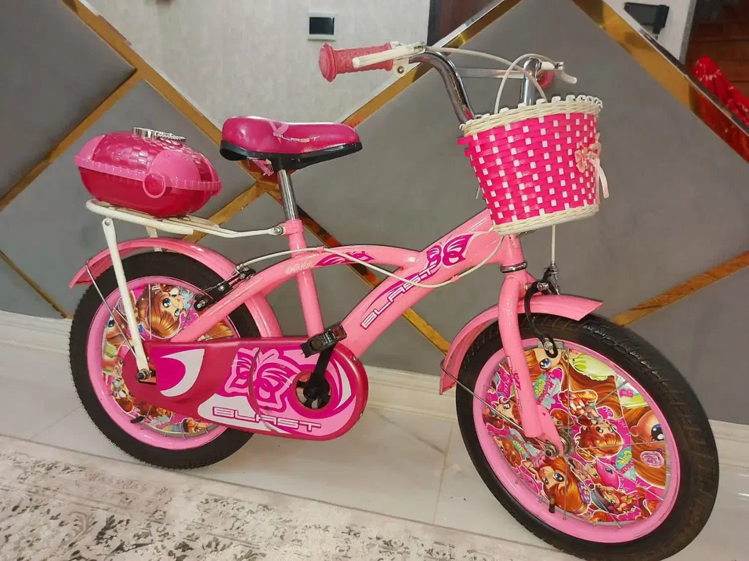 دوچرخه سایز ۱۶ دخترانه صورتی خوشرنگ نو|دوچرخه، اسکیت، اسکوتر|کرج, میدان میوه و تره بار مرکزی|دیوار