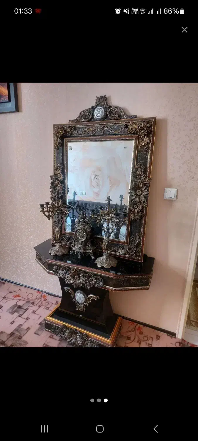 آینه وشمعدان وساعت|آینه|قزوین, |دیوار