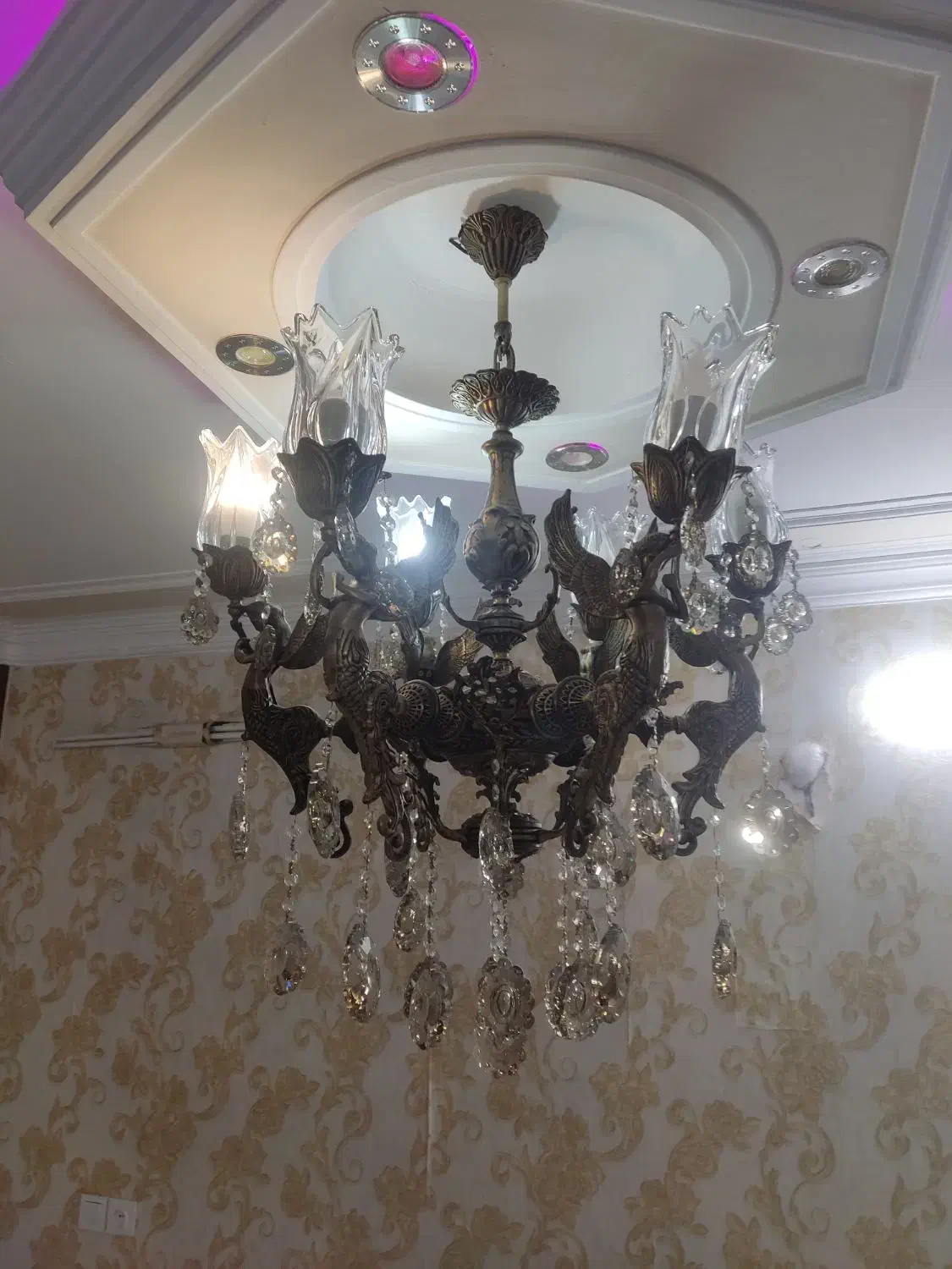 لوستر برنز|لوستر و چراغ آویز|ماهدشت, |دیوار