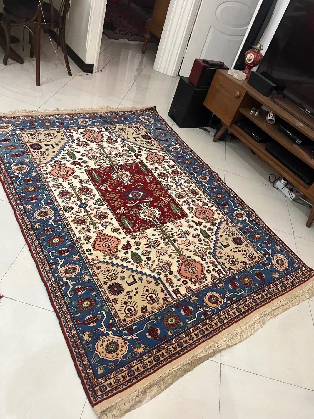 فرش دست بافت چله ابریشم،نو نو نو|فرش|تهران, ستارخان|دیوار