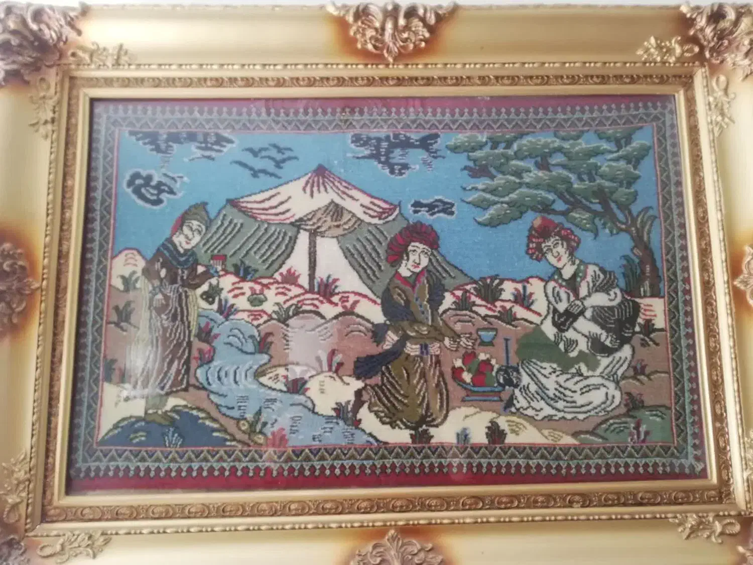 تابلوفرش دستباف جفتی|تابلو فرش|اسلامشهر, مطهری|دیوار