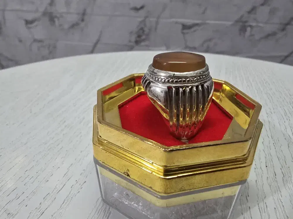 انگشتر نقره فیروزه و عقیق یمنی اصل|جواهرات|مشهد, طلاب|دیوار