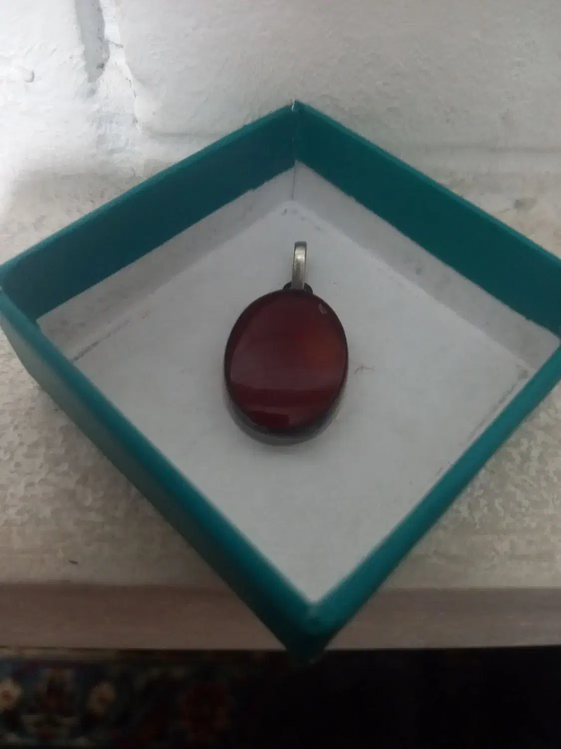 عقیق سرخ یمن با قاب نقره ب همراه حرز امام جواد|کلکسیون اشیاء عتیقه|ری, سیزده آبان|دیوار