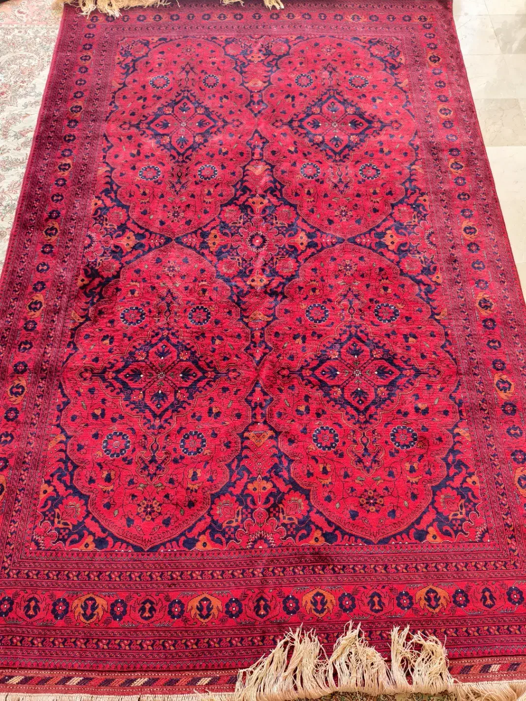 فرش دستباف شش متری کرک افغان|فرش|رباط‌کریم, رباط‌کریم|دیوار