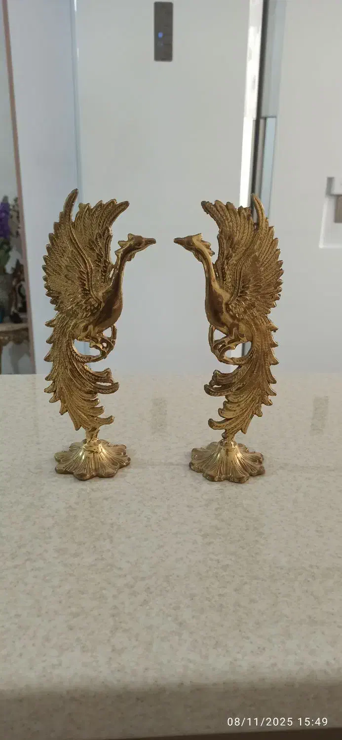 مجسمه برنجی وچوبی|مجسمه، تندیس، ماکت|خاوران, |دیوار