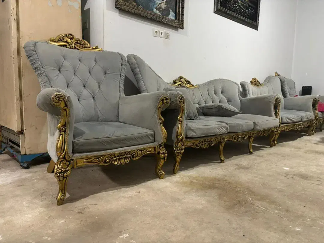 مبل سلطنتی ۷ نفره تمیز سه تا میز عسلی|مبلمان خانگی و میز عسلی|گنبد کاووس, |دیوار