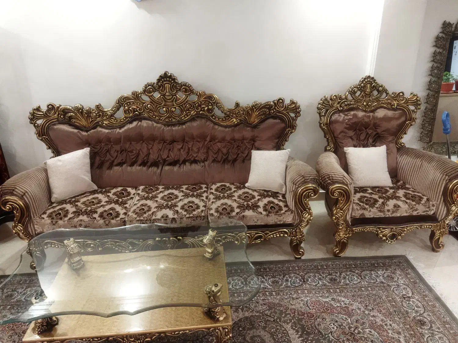 مبلمان 7نفره ومیز نهارخوری 4نفره|مبلمان خانگی و میز عسلی|تهران, نیروی هوایی (پیروزی)|دیوار