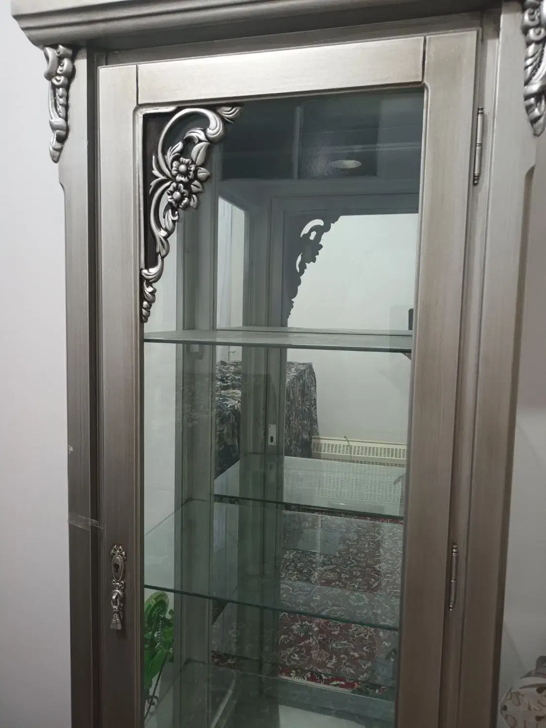 گنجه یا بوفه نقره ای|بوفه، ویترین، کنسول|مشهد, آزادشهر|دیوار