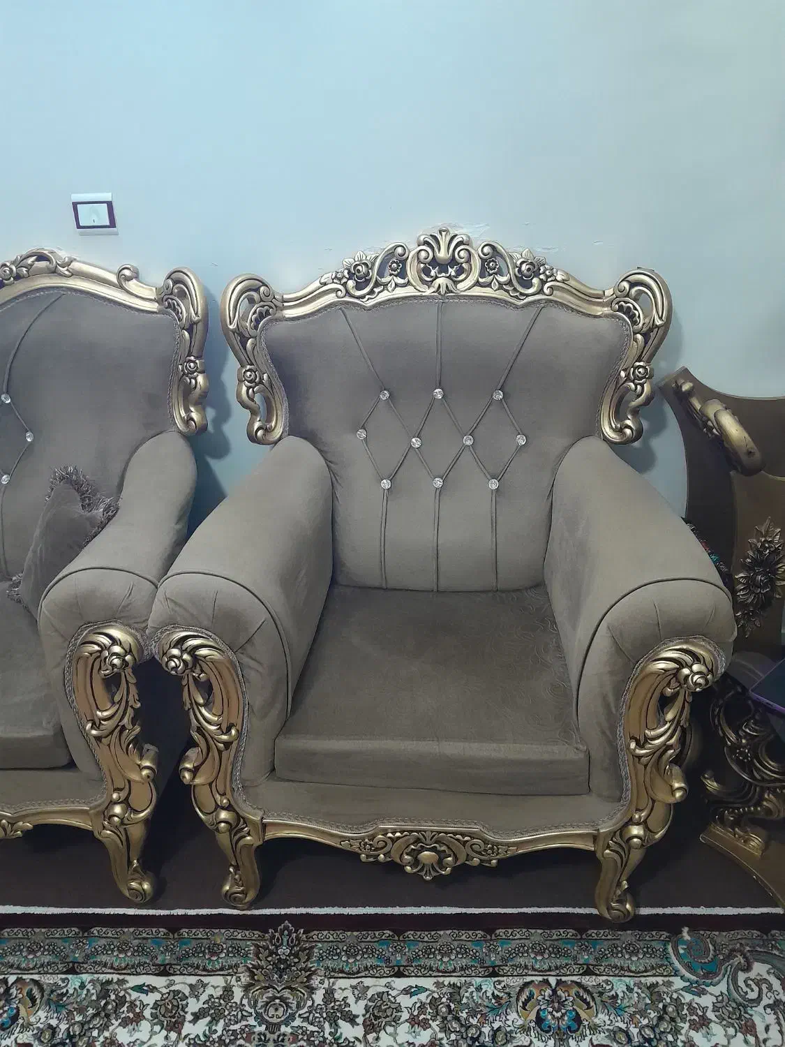 مبل سلطنتی ۹نفره|مبلمان خانگی و میز عسلی|اسلامشهر, مطهری|دیوار