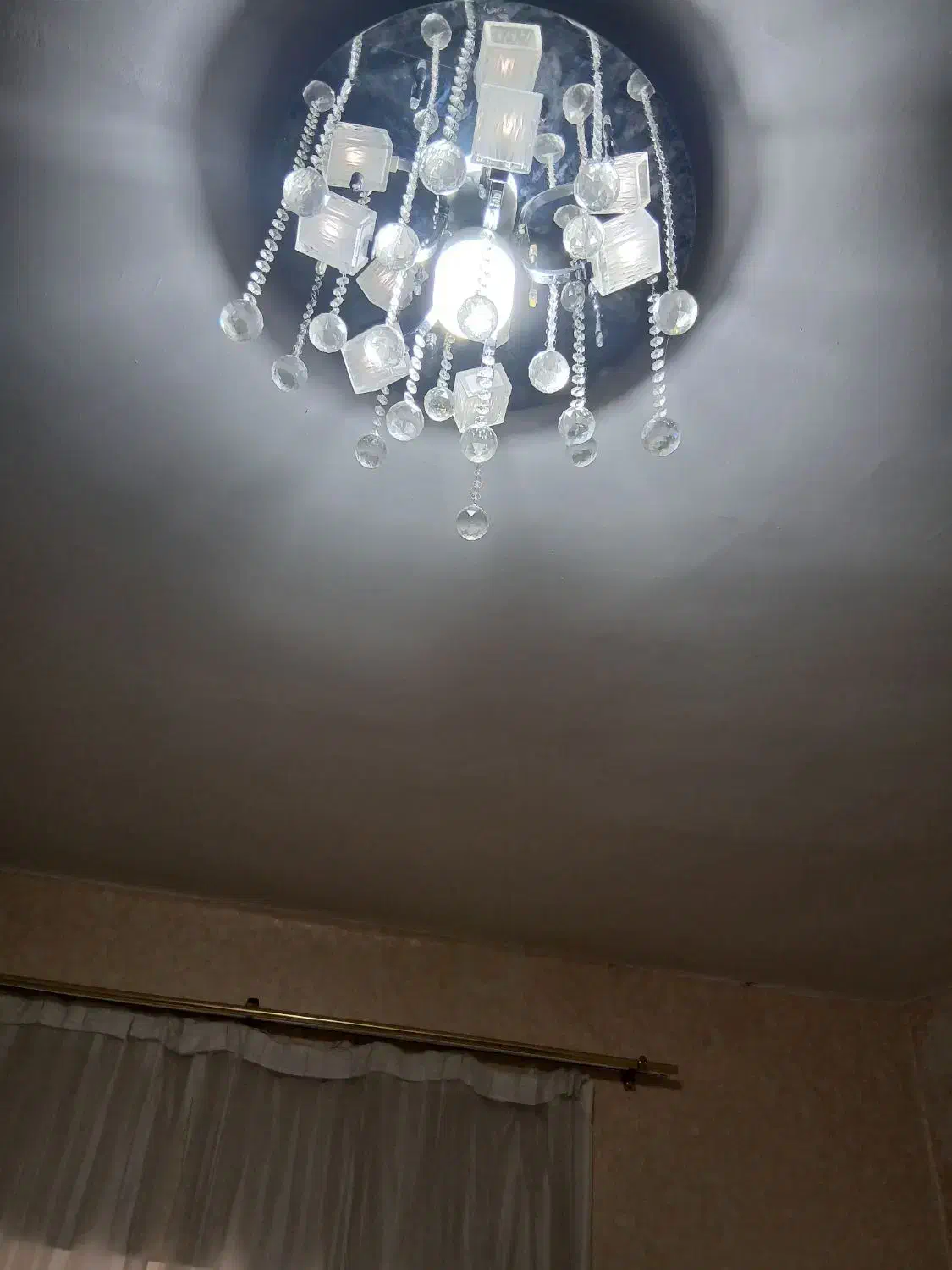 لوستر کنترولی دورنگ|لوستر و چراغ آویز|نهاوند, |دیوار