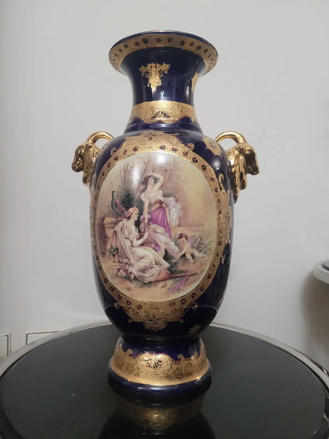 گلدان سورمه ای و گل مرغی|صنایع دستی و سایر لوازم تزئینی|شیراز, شهرک بهشتی|دیوار