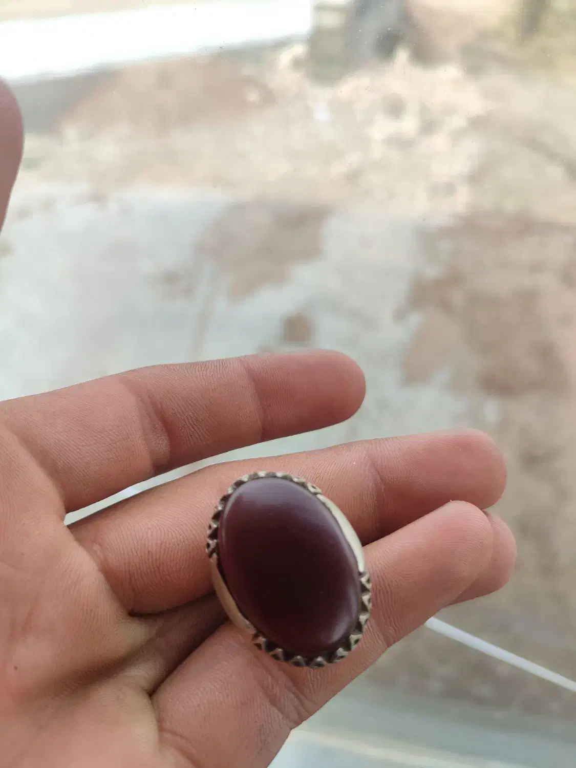 انگشتر نقره با عقیق سرخ یمنی 925|جواهرات|خوی, |دیوار