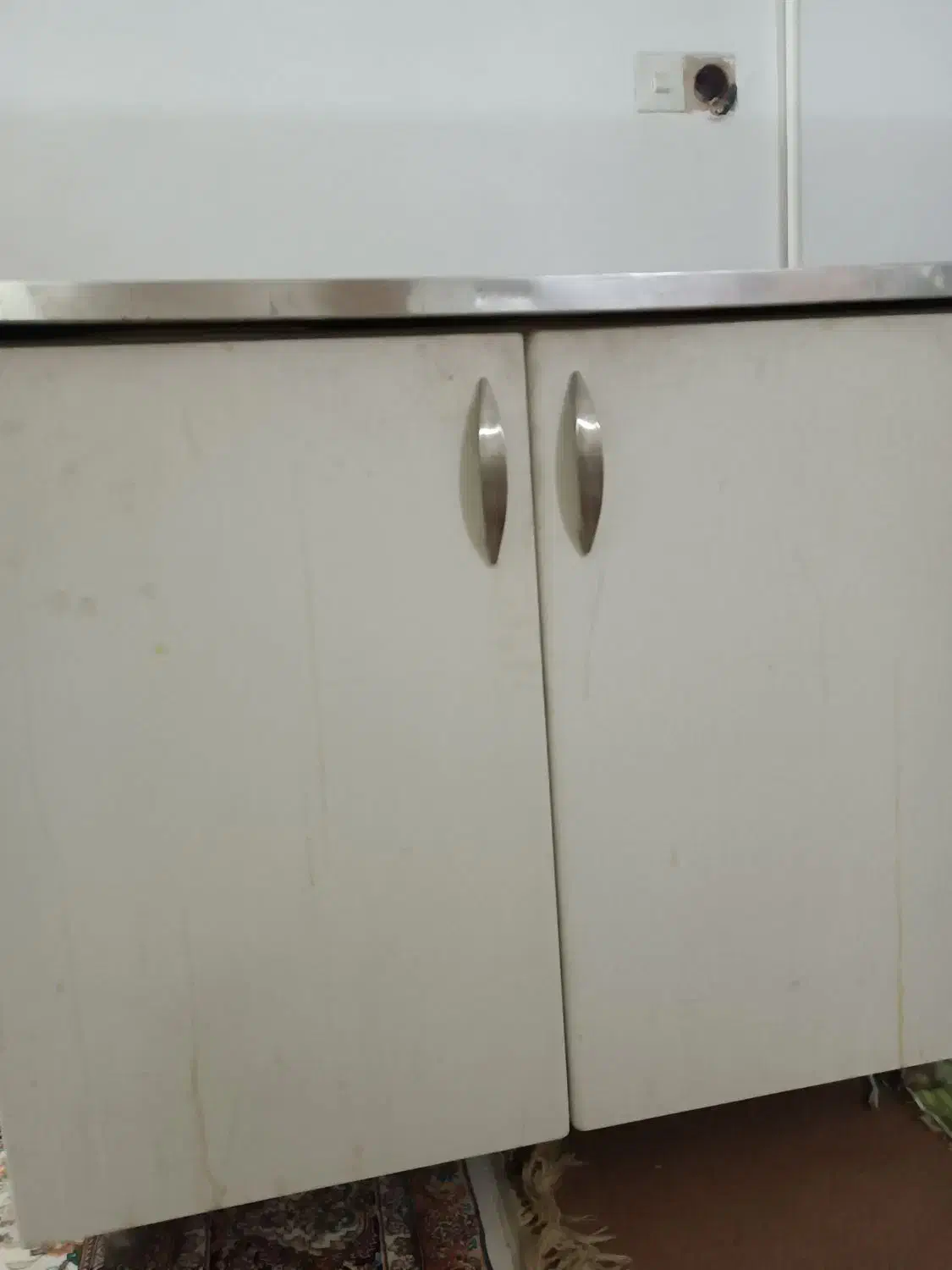 سینک و کابینت فلزی|آب‌چکان و نظم‌دهنده ظروف|قم, باغ شریفی|دیوار