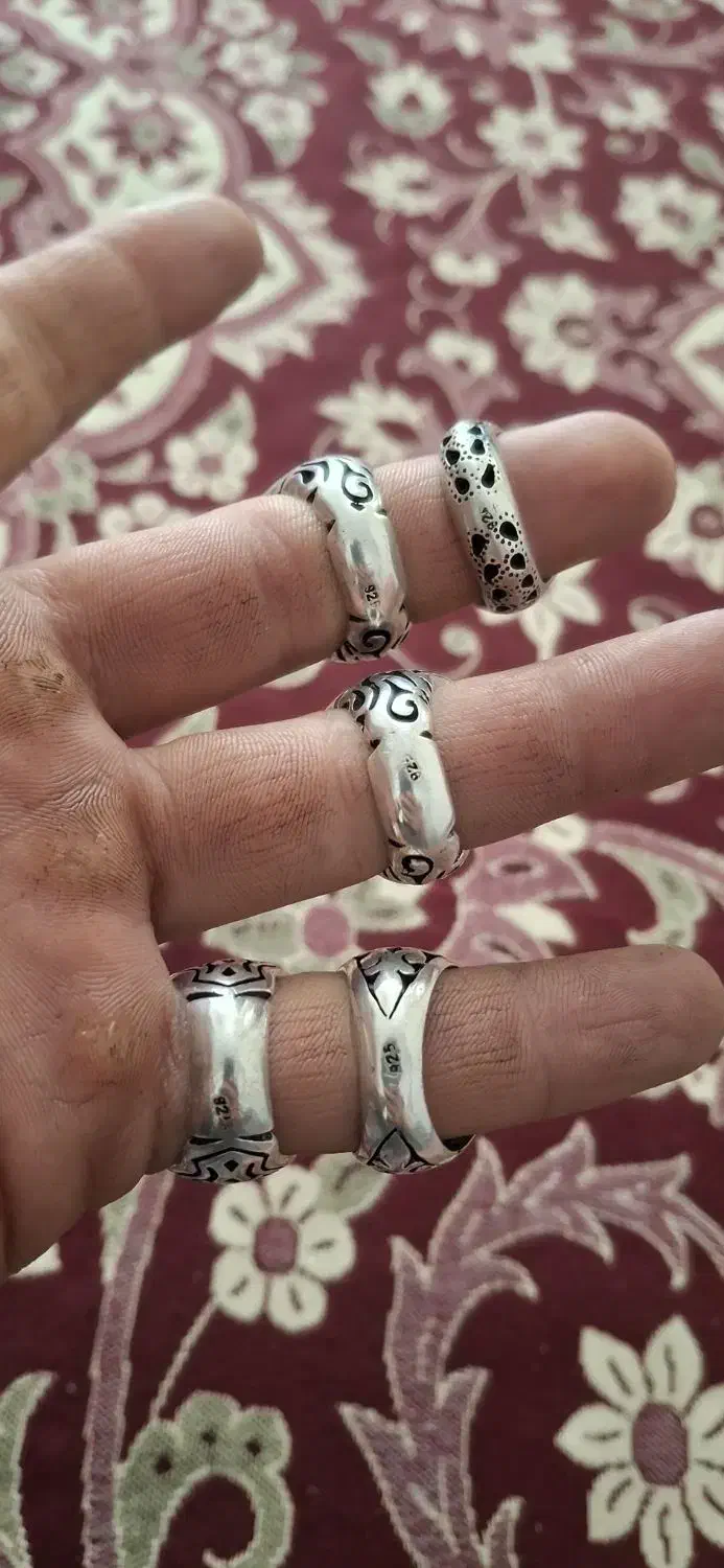 انگشتر نقره بدلیجات|کلکسیون و سرگرمی|خمینیشهر, |دیوار