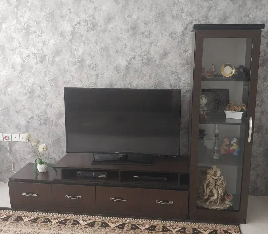 میز تلوزیون تمیز و مرتب|میز تلویزیون|صدرا-فارس, فاز ۱|دیوار