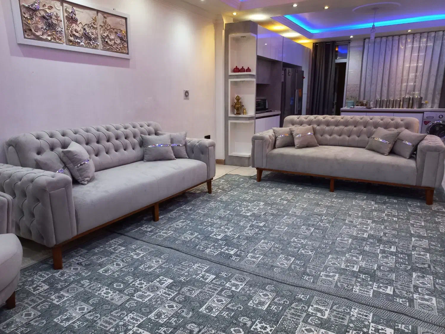 روفرشی ضخیم  دورو طوسی|حراج|بهارستان, |دیوار