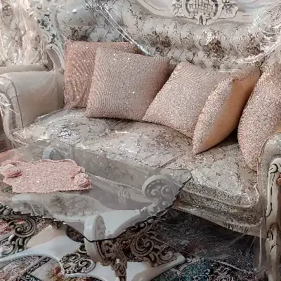 دستکپرده نو با کوسن و رومیزی|پرده، رانر، رومیزی|تربتحیدریه, سرمحله|دیوار