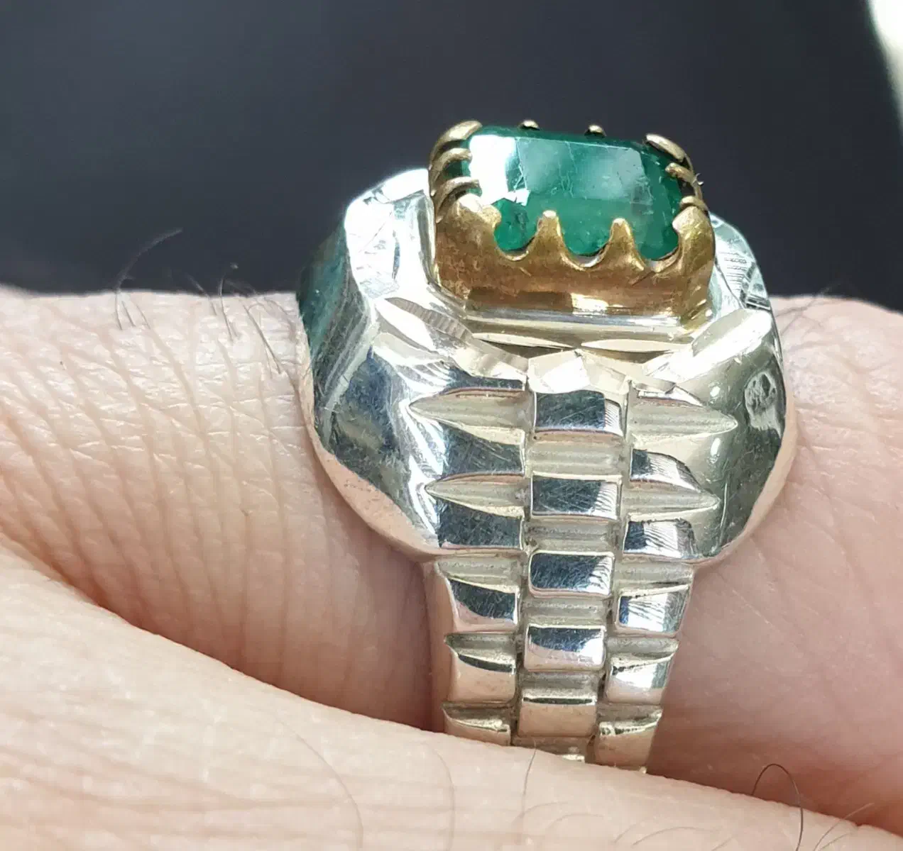 انگشتر زمرد و زبرجد معدنی|جواهرات|بندرعباس, |دیوار