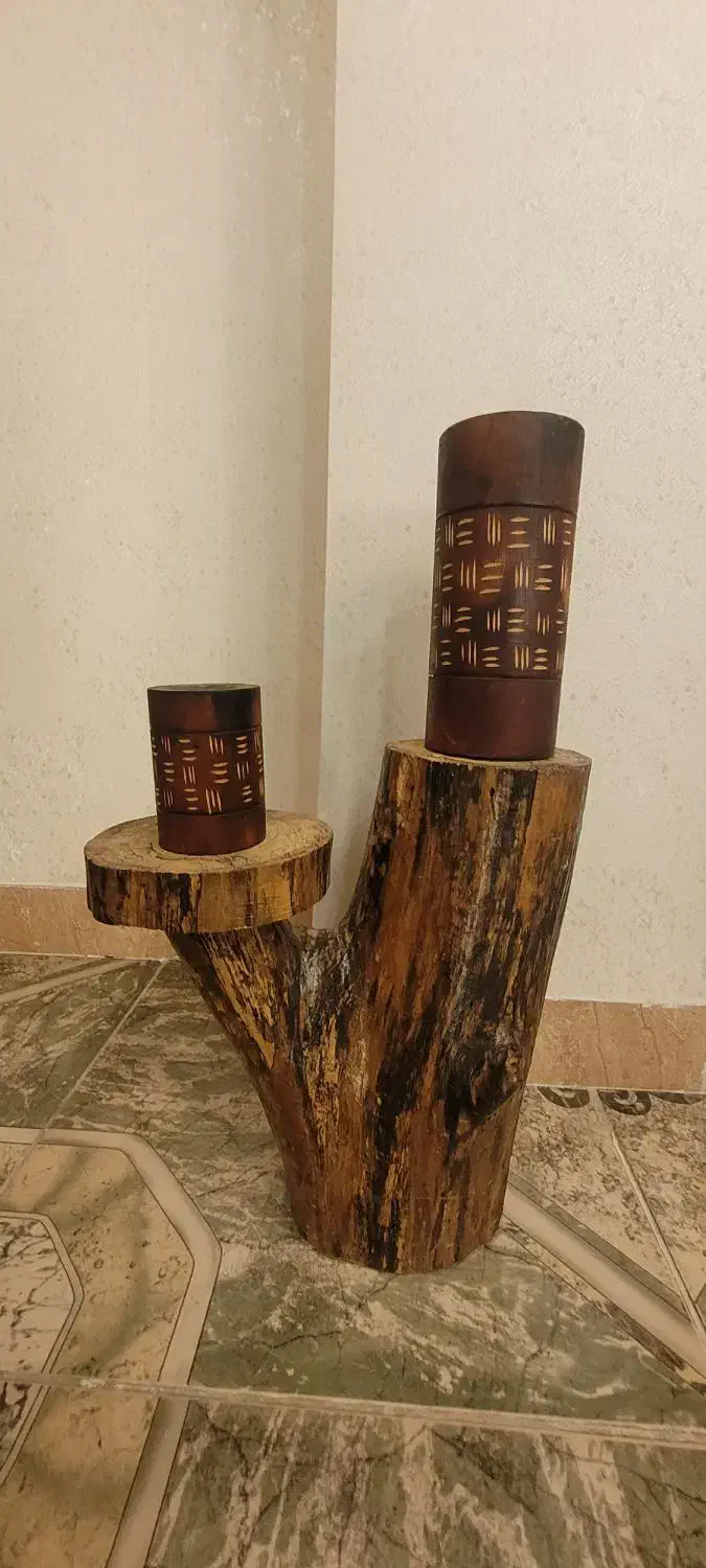 پایه گلدان تنه درخت|صنایع دستی و سایر لوازم تزئینی|رودسر, |دیوار