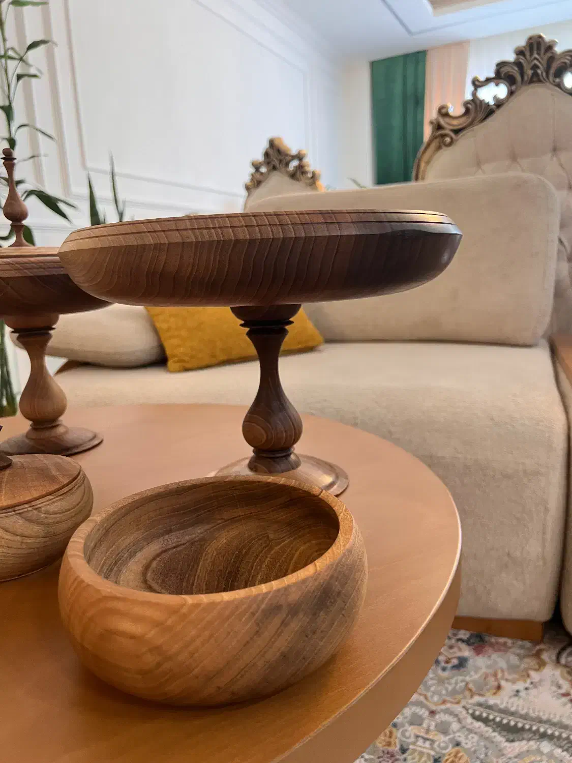 ظروف پذیرایی چوب گردو|ظروف سرو و پذیرایی|آمل, |دیوار