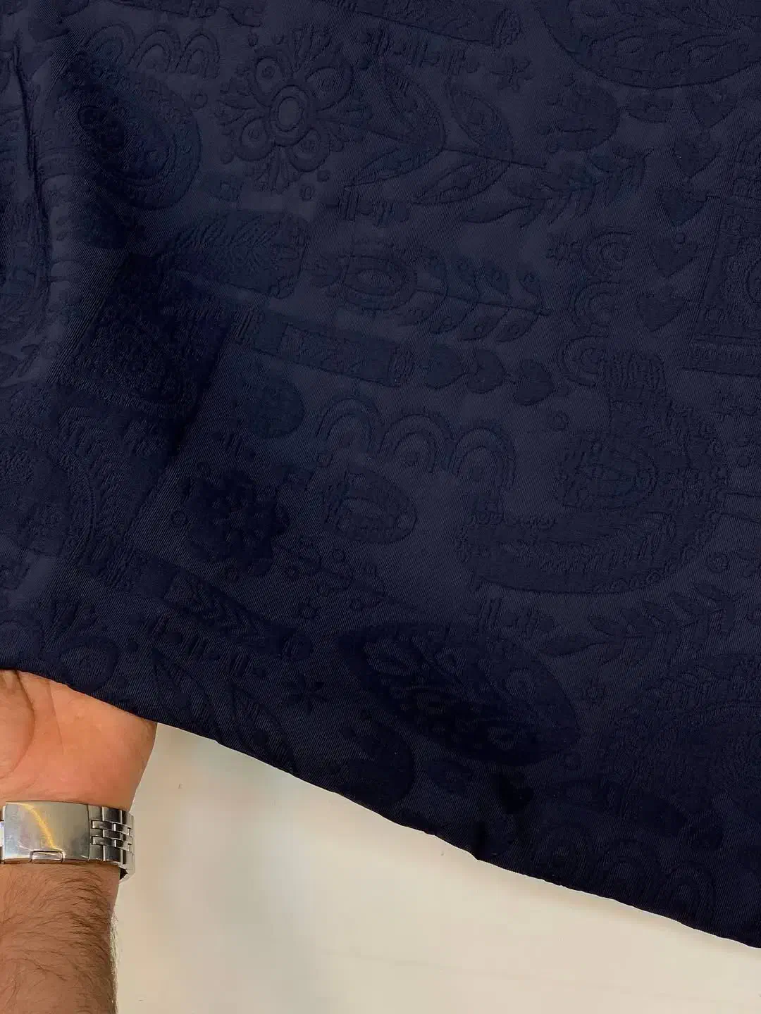 پارچه نو جنس ژاکارد پنبه ترک گل برجسته زیبا|لباس|ایذه, |دیوار