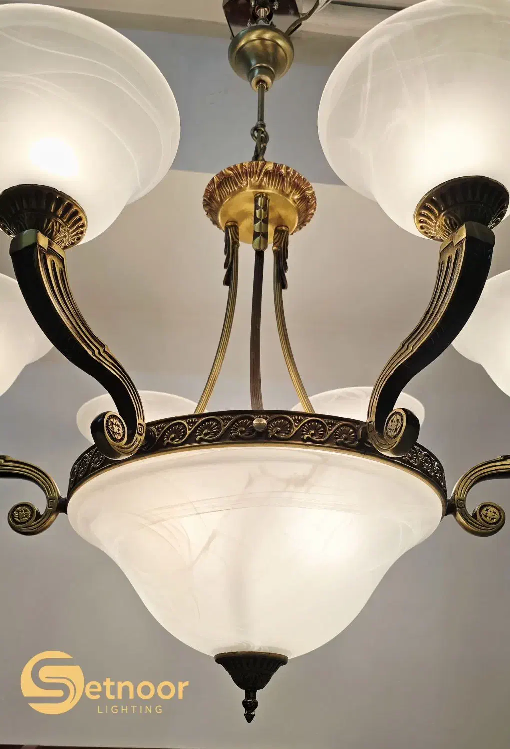 گالری لوسترهای برنز لوکس ست نور(قیمت تماس چت حضور)|لوستر و چراغ آویز|تهران, اقدسیه|دیوار