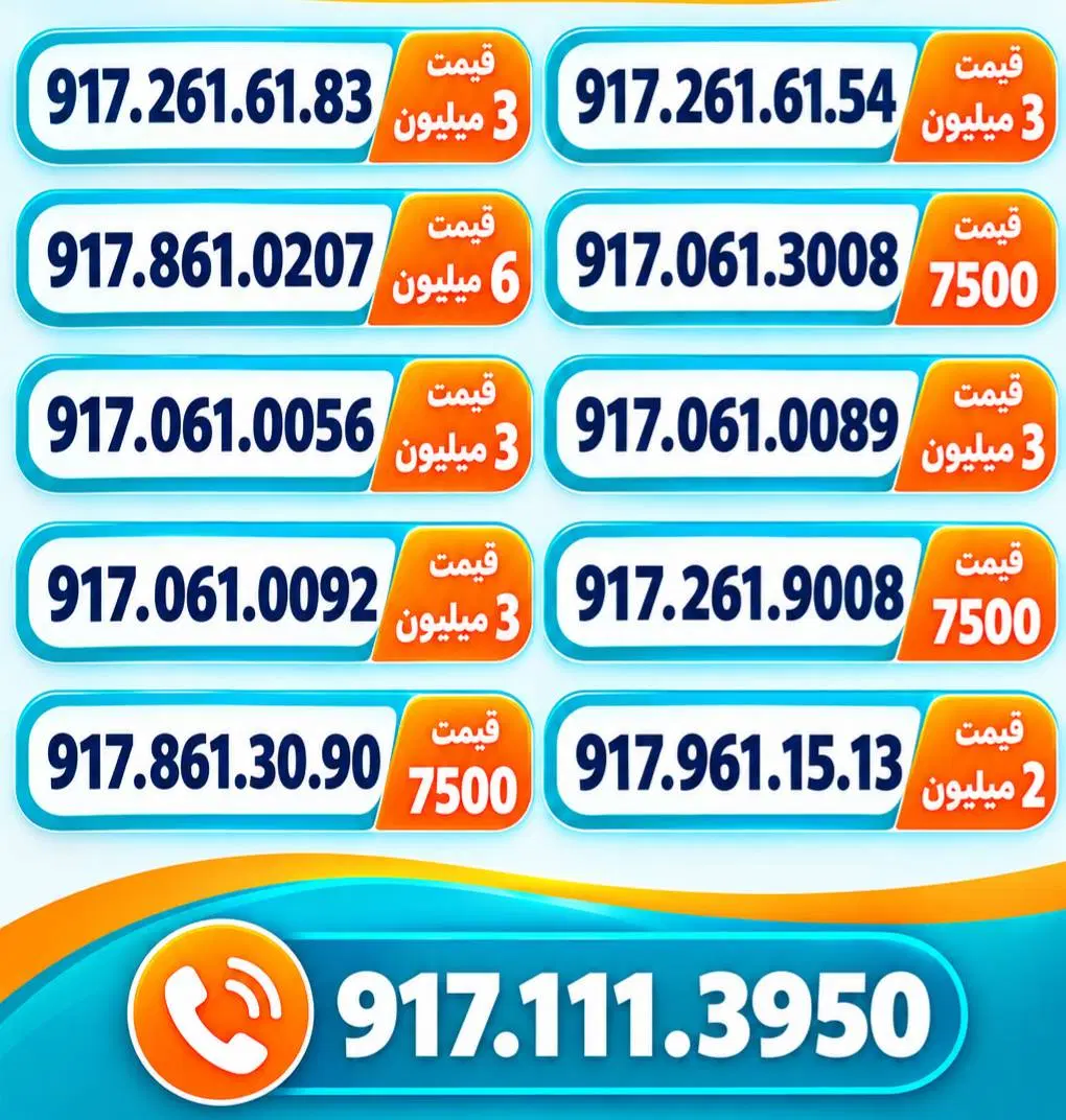 917.291.9008   917261.61.83|سیم‌کارت|بندرعباس, |دیوار
