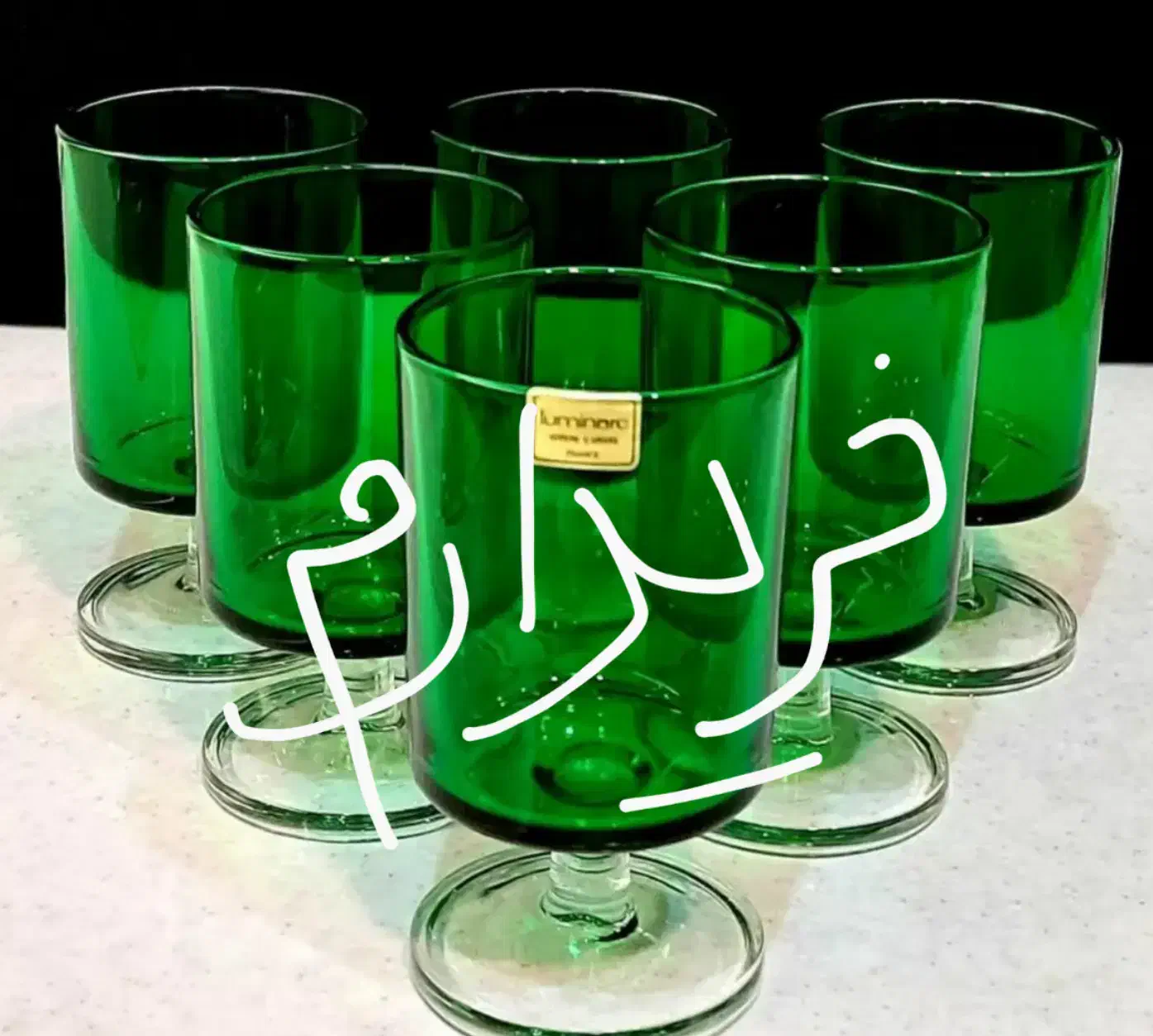 جام‌ قرمز سبز پارچ و لیوان|ظروف سرو و پذیرایی|رشت, انصاری|دیوار