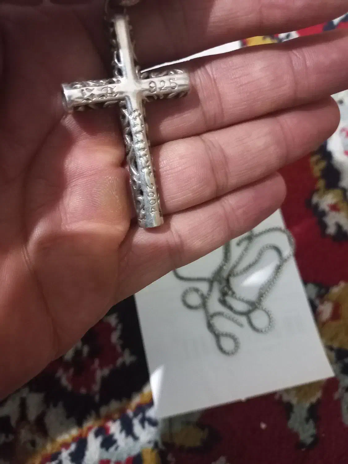 گردنبند صلیب نقره|جواهرات|جهرم, |دیوار