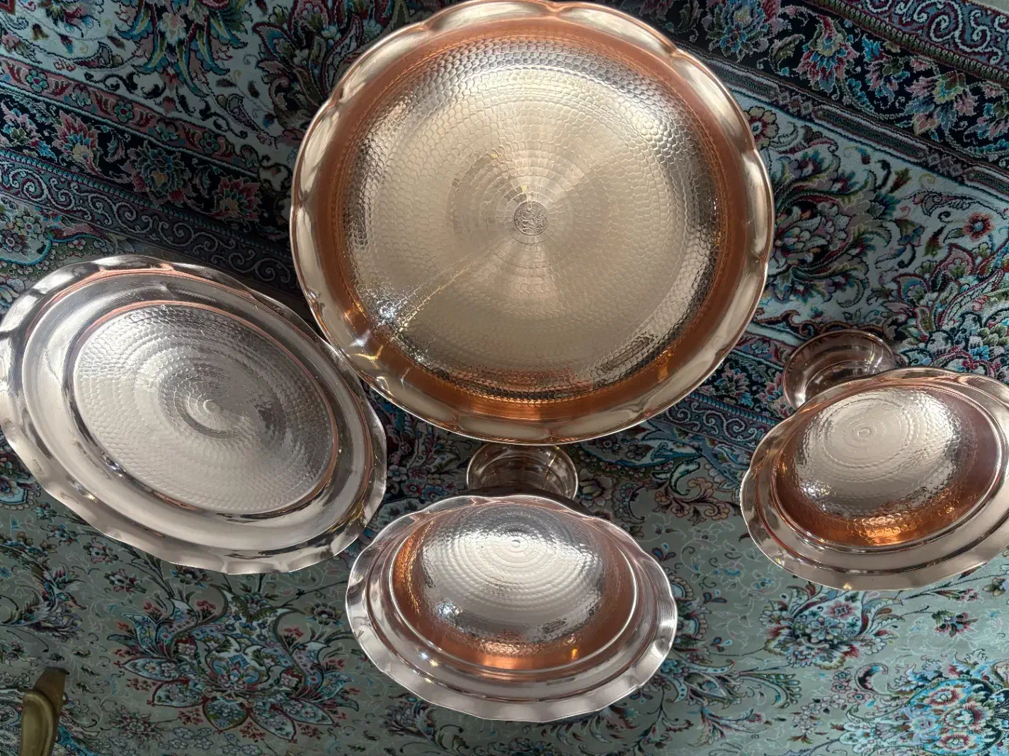 ظروف پذیرایی مس زنجان|ظروف سرو و پذیرایی|بومهن, |دیوار