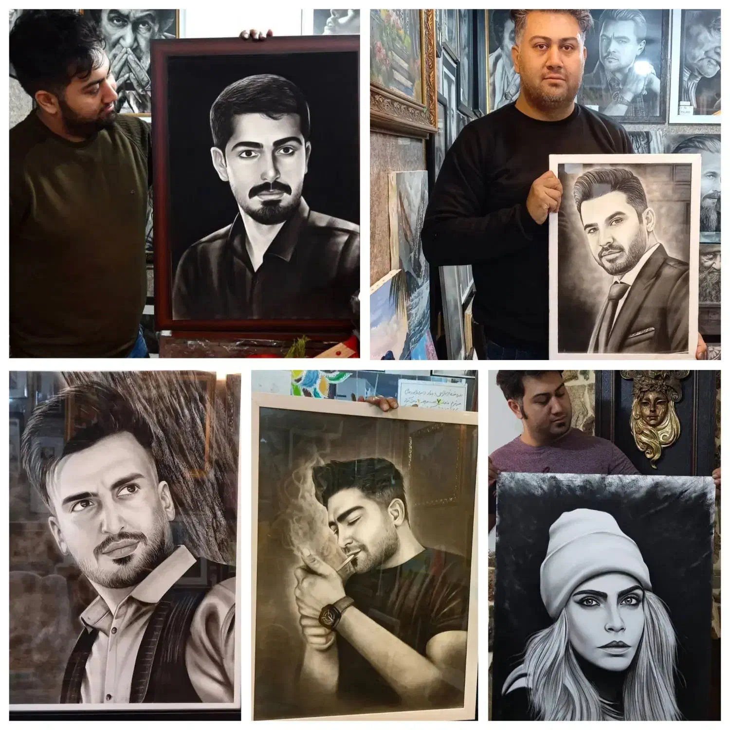 سیاه قلم و طراحی چهره (تخفیف ویژه بمناسبت شب یلدا)|تابلو، نقاشی، عکس|فردیس, شهرک شهید حسینی|دیوار