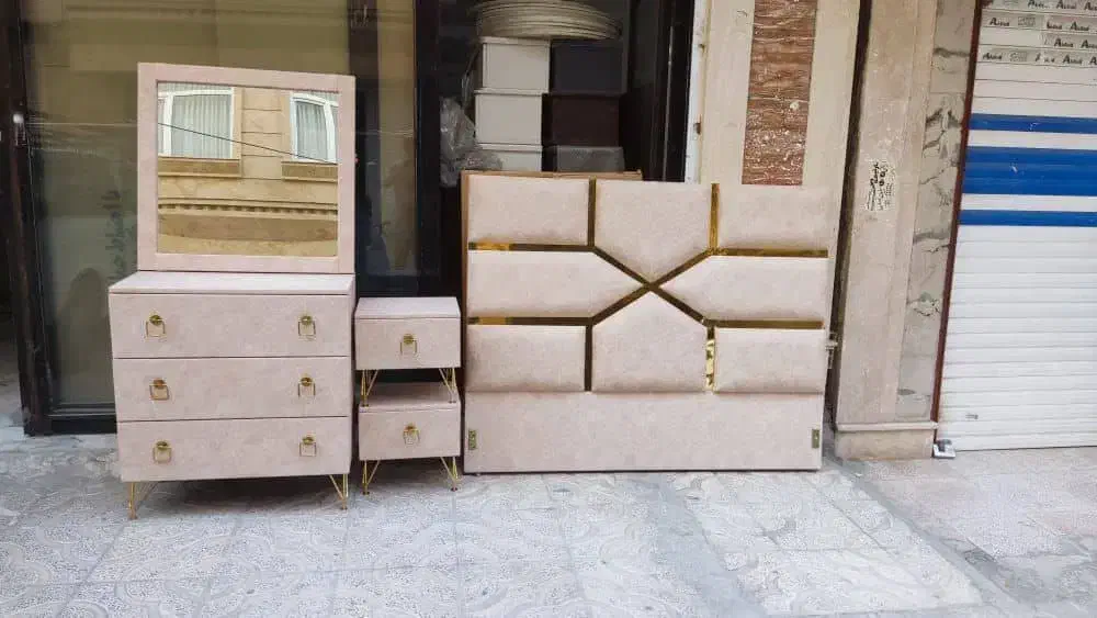 سرویس خواب کامل تخت خواب دونفره نو بار جدید مناسب|تخت و سرویس خواب|مسجد سلیمان, |دیوار