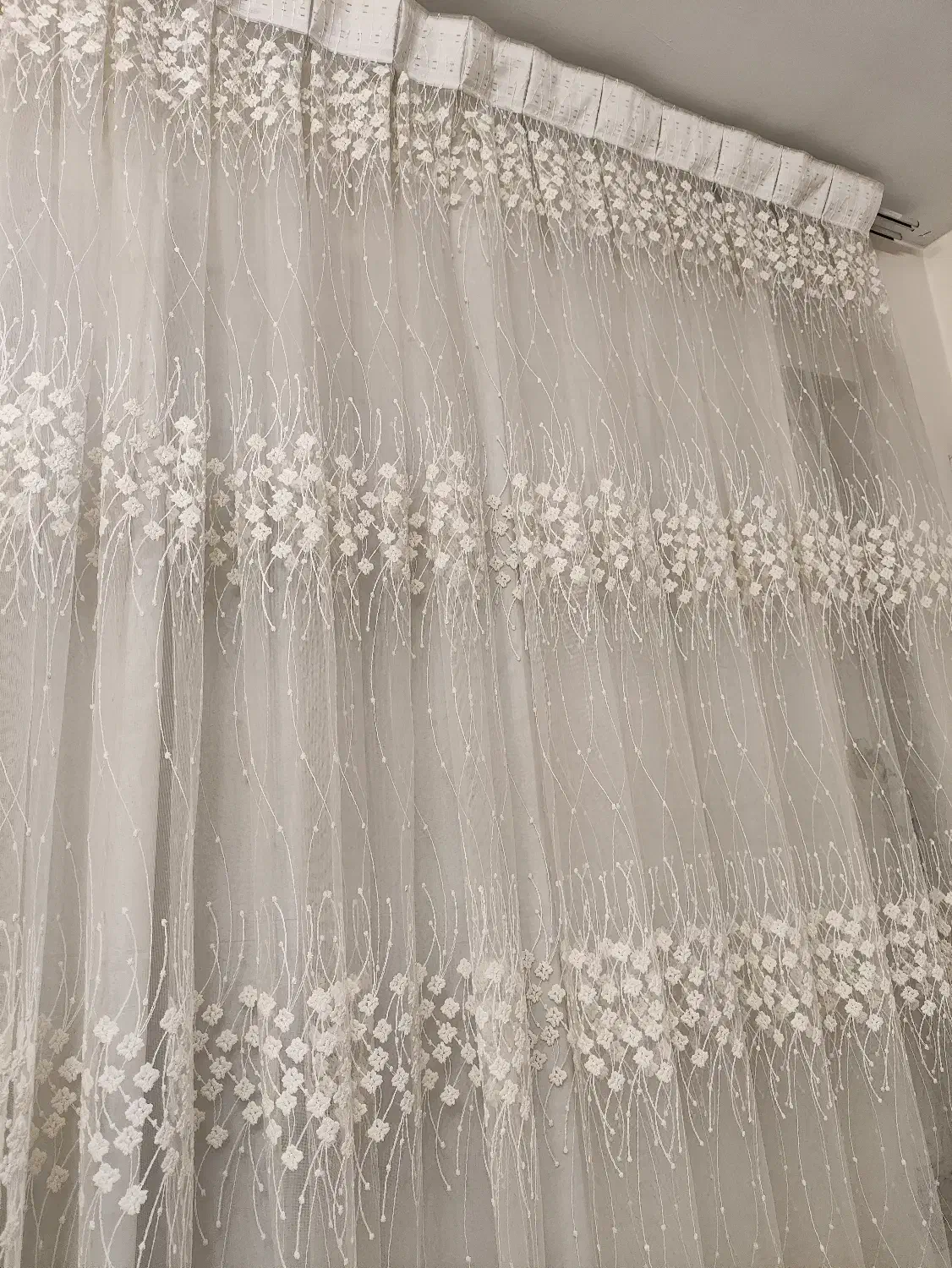 پرده تور خامه دوزی|پرده، رانر، رومیزی|تهران, شهرک استقلال|دیوار